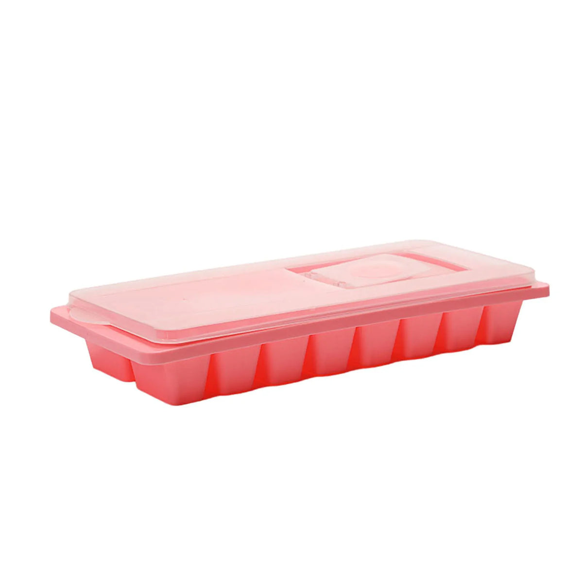 Square Ice Cube Tray with Lid – 16-Grid Flexible Reusable Mold