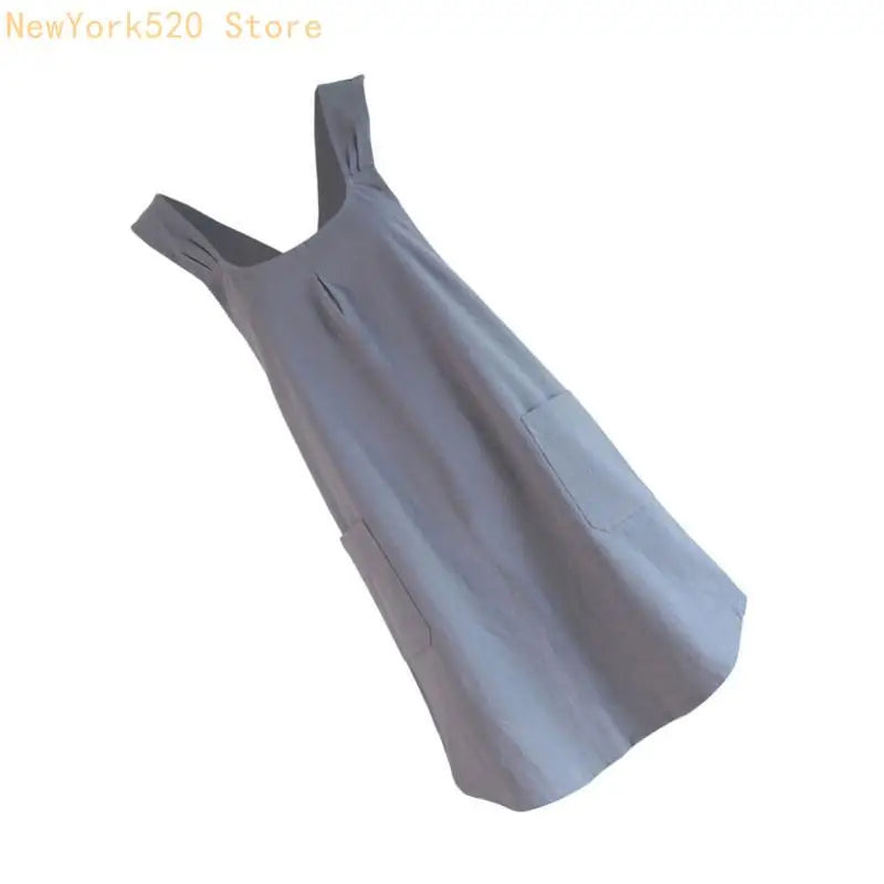 Cotton Waist Apron with 2 Pockets – Adjustable, One Size Fits All