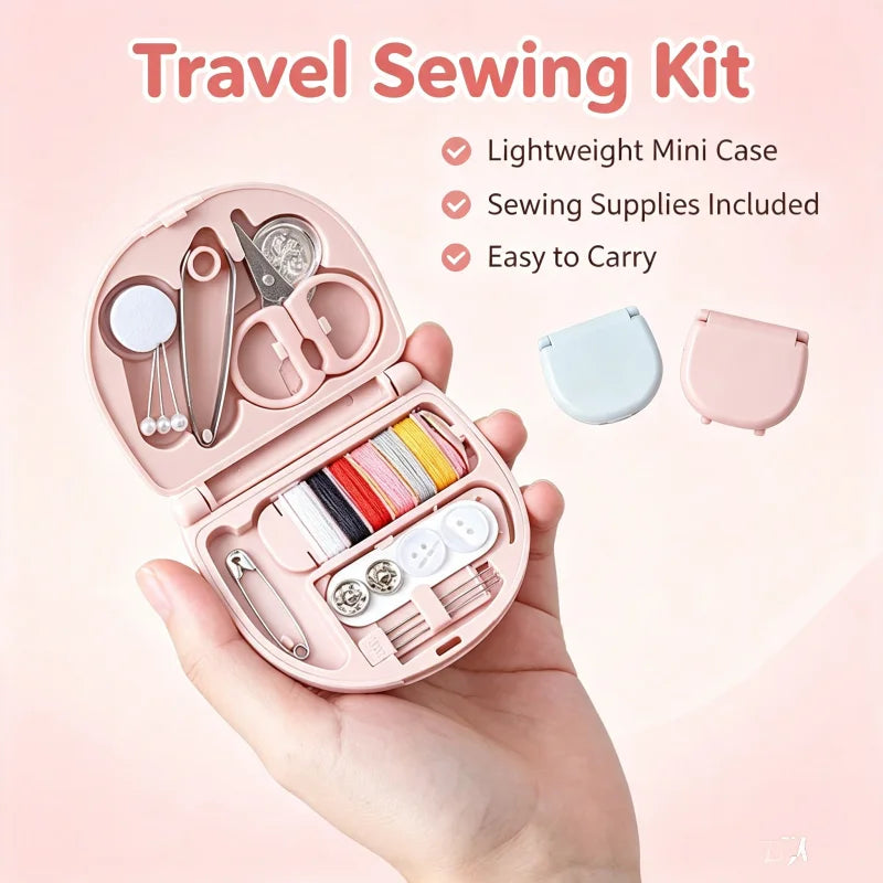 Portable Sewing Kit with Storage Case – Travel Repair Set