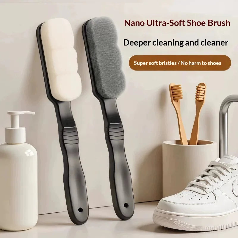 Long Handle Soft Bristle Shoe Brush – Sneaker Cleaner Tool