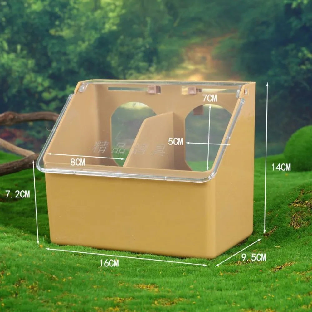 2-Port Large Capacity Outdoor Bird Feeder – Weatherproof PVC