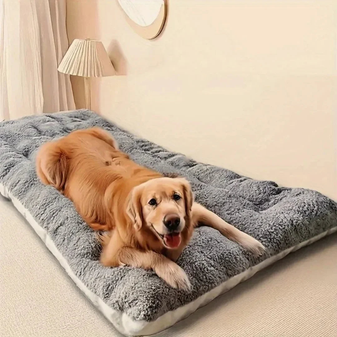 Large Plush Dog Bed Sofa – Soft Thickened Pet Crate Mat