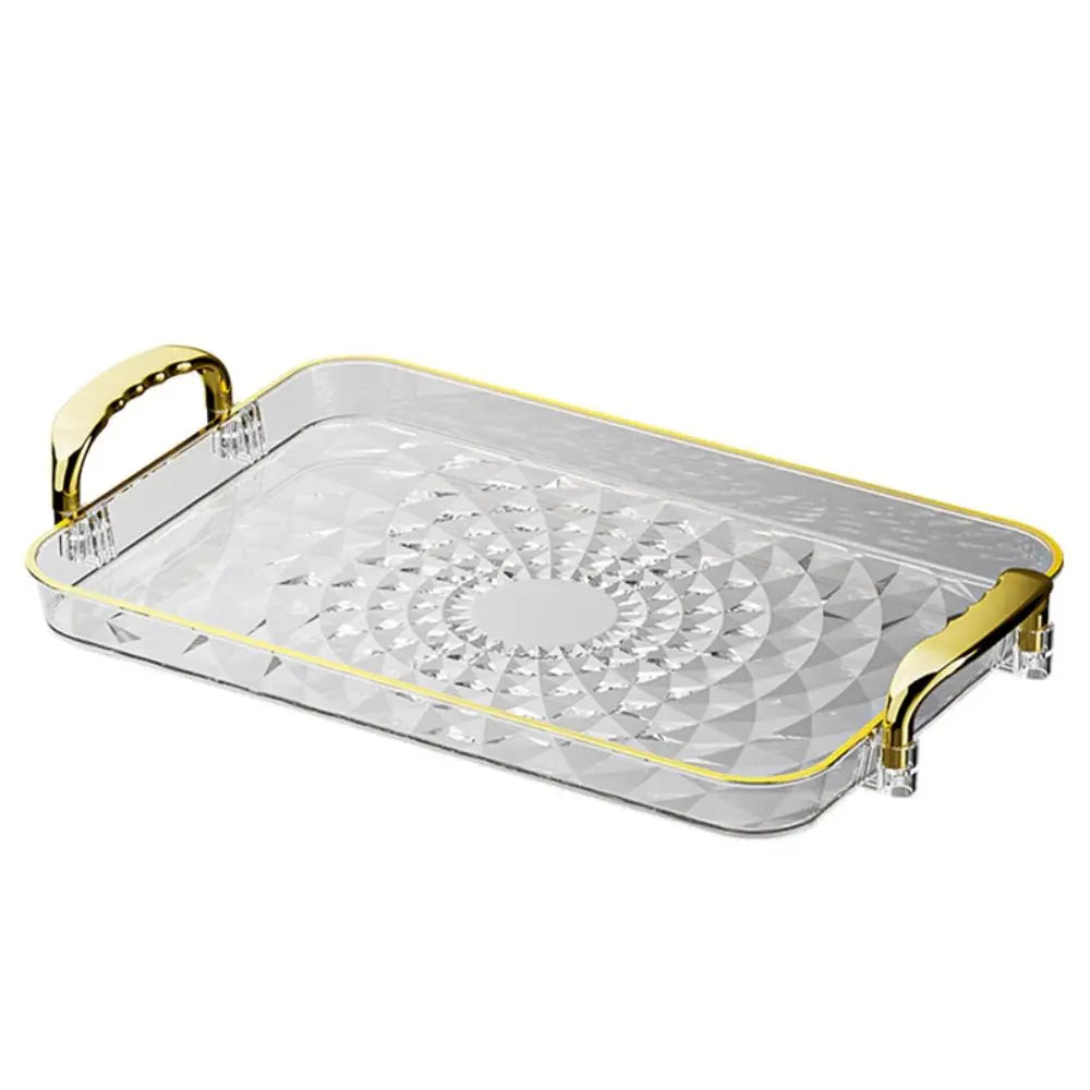 Clear Plastic Storage Tray with Handles – Jewelry & Snack Organizer