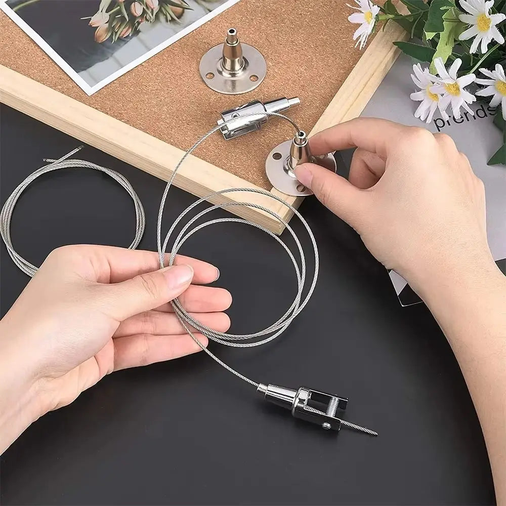 1.5mm Stainless Steel Wire Rope Suspension Kit – Adjustable Hook