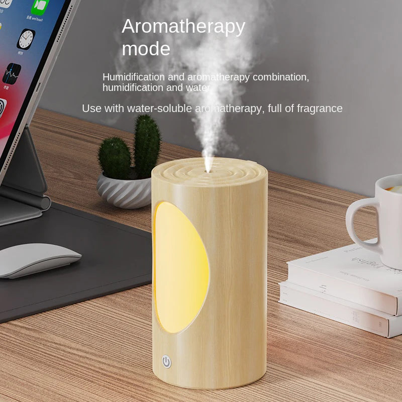 Tree Hole Mini Humidifier USB Night Light Aromatherapy 600ml