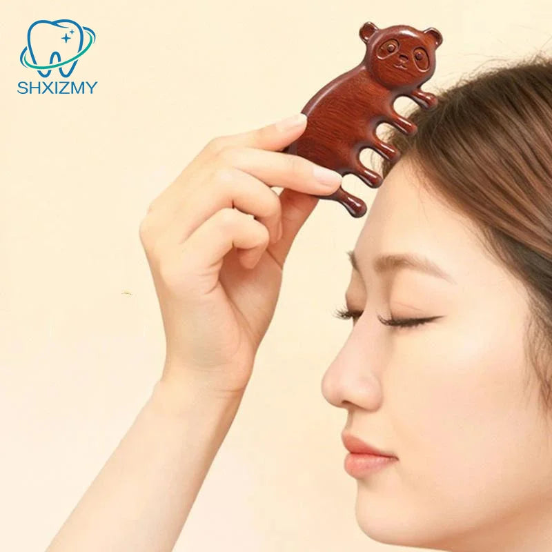 Sandalwood Goat-Shaped Scalp Massage Comb | Natural Hair Care