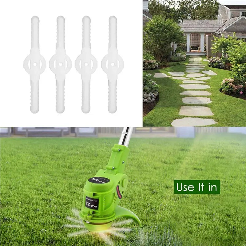 120-Pack Plastic Grass Trimmer Blades for Cordless Lawn Mowers