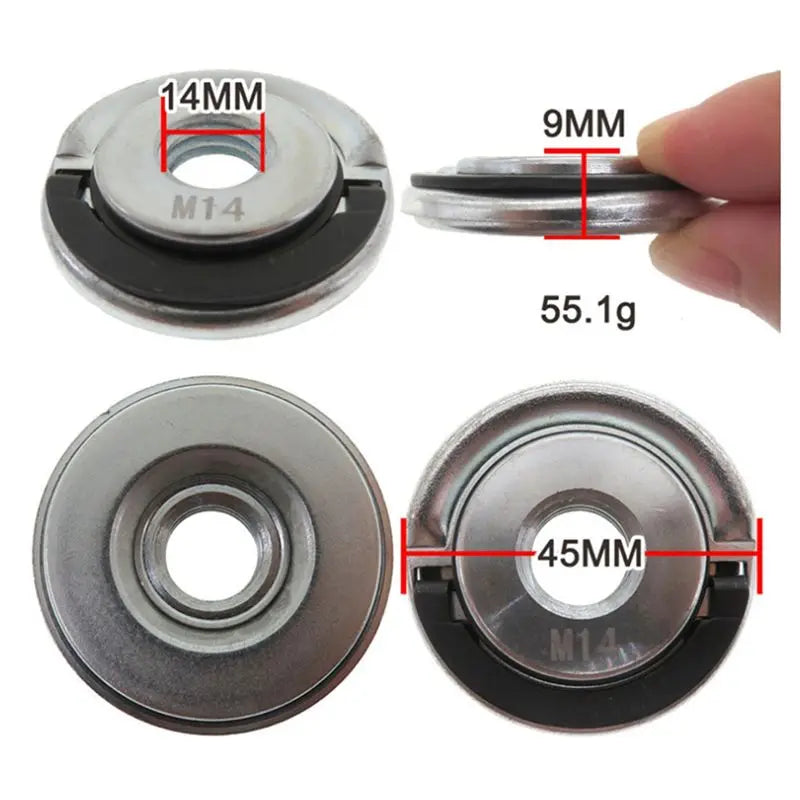 M14 Angle Grinder Self-Locking Flange Nut Pressing Plate 2-Pack