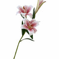Artificial Silk Lily Bouquet 3 Heads | Oil Painting Style 73cm