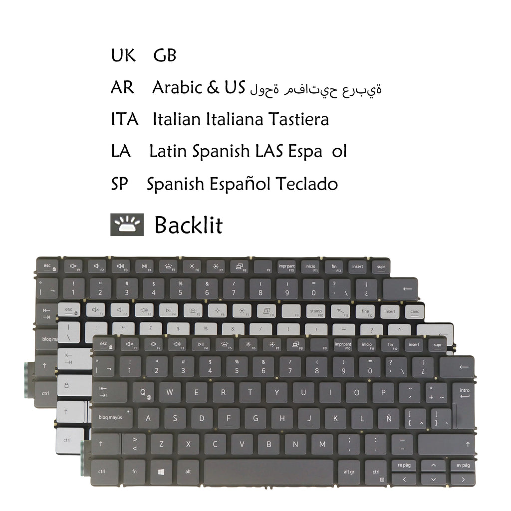 AZUBAY Backlit Keyboard for Dell Inspiron 7300 7390 7405 2-in-1