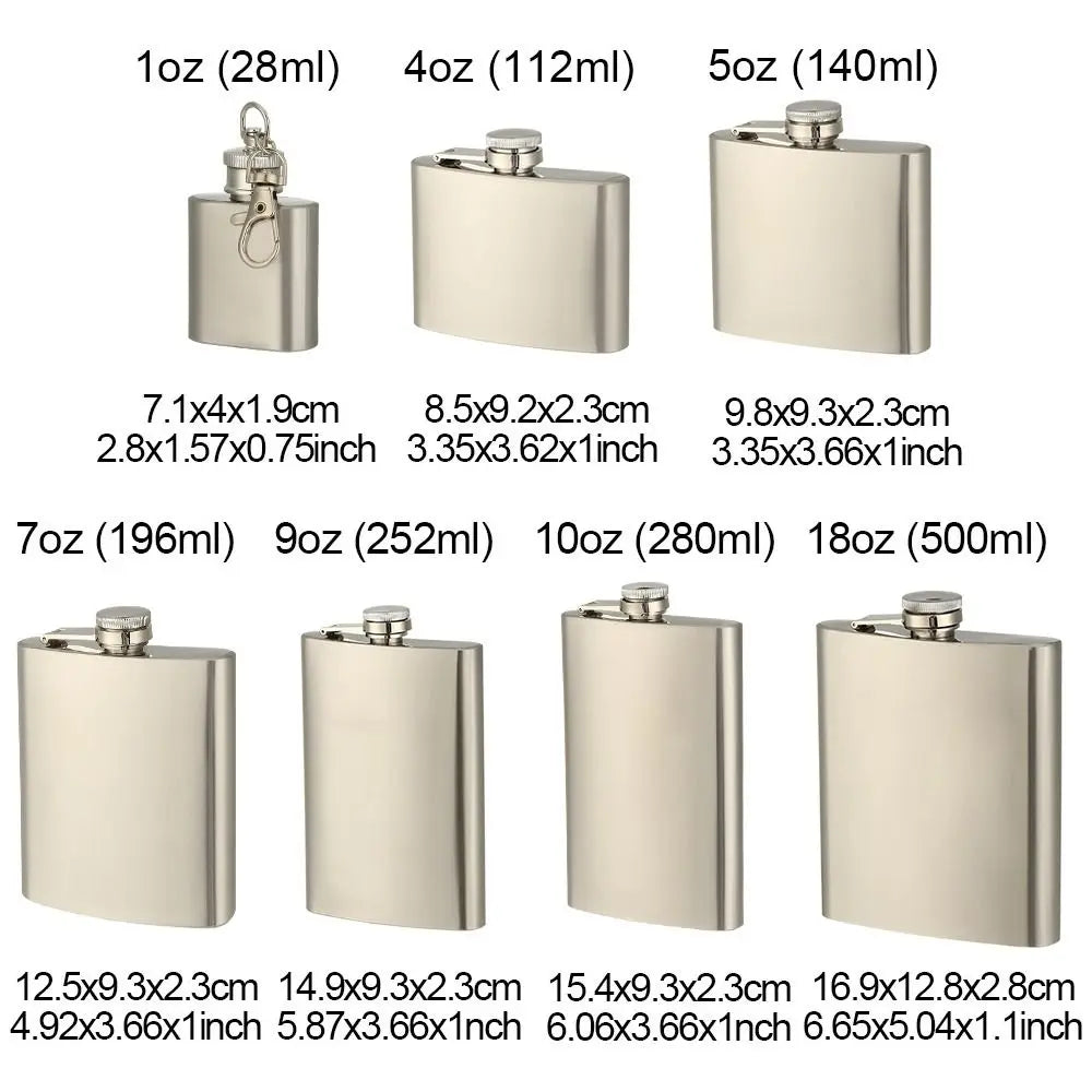 Stainless Steel Hip Flask – Leakproof Portable Liquor Flask