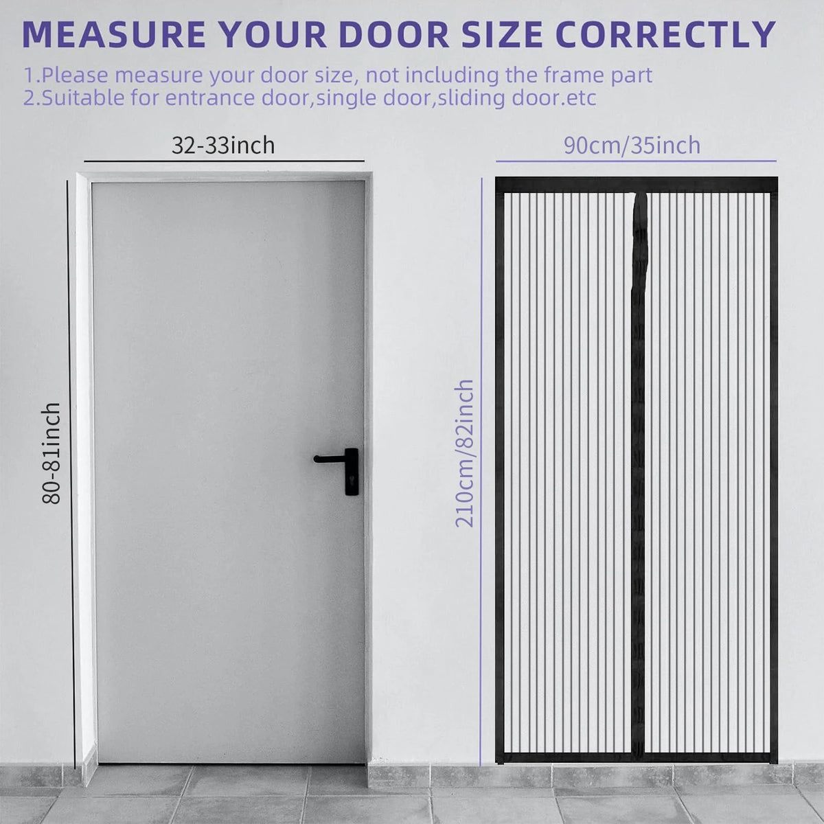 Magnetic Mosquito Screen Door Curtain – Auto-Close Mesh Net