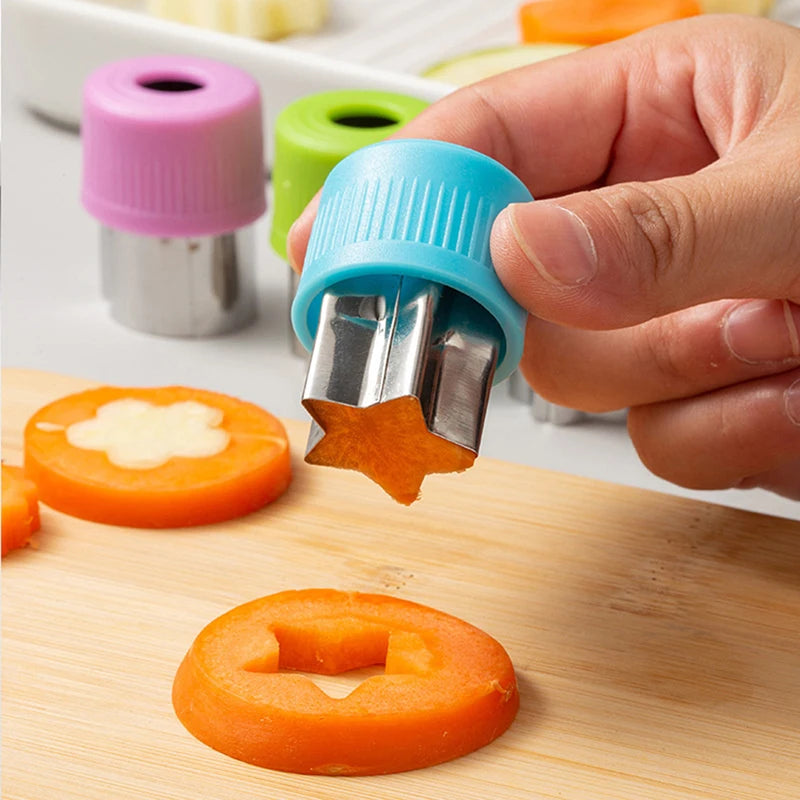 Star & Heart Stainless Steel Vegetable Cookie Cutter Set