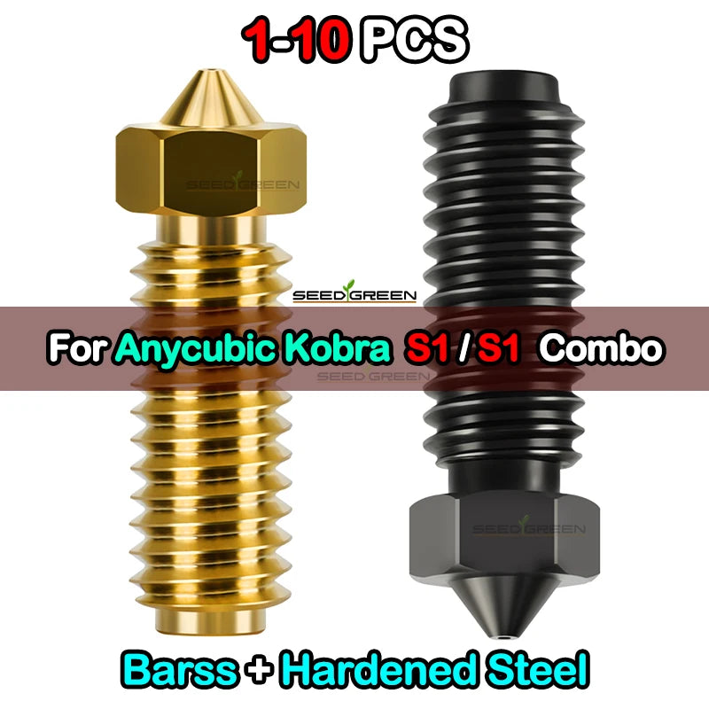 Hardened Steel Nozzle for Anycubic Kobra S1 & S1 Combo Hotend