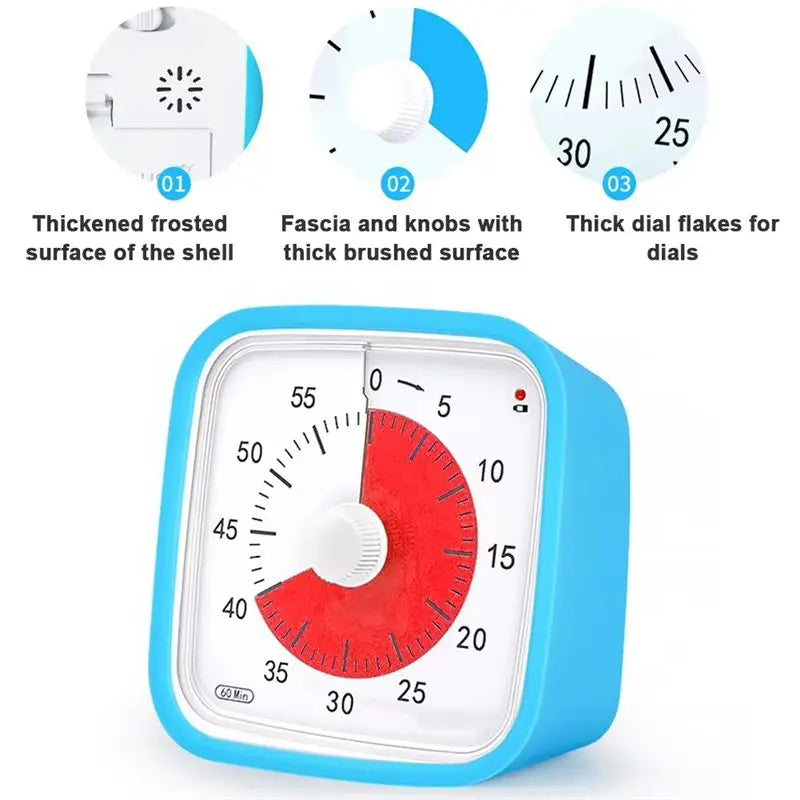 VIBE 60-Min Silent Visual Countdown Timer – Drop-Proof