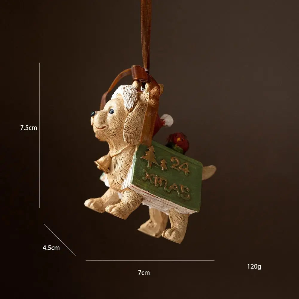 3D Resin Christmas Hanging Ornament – Santa & Holiday Décor