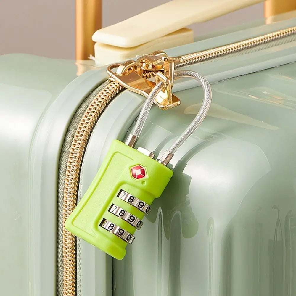TSA 3-Digit Combination Lock – Travel Wire Rope Padlock