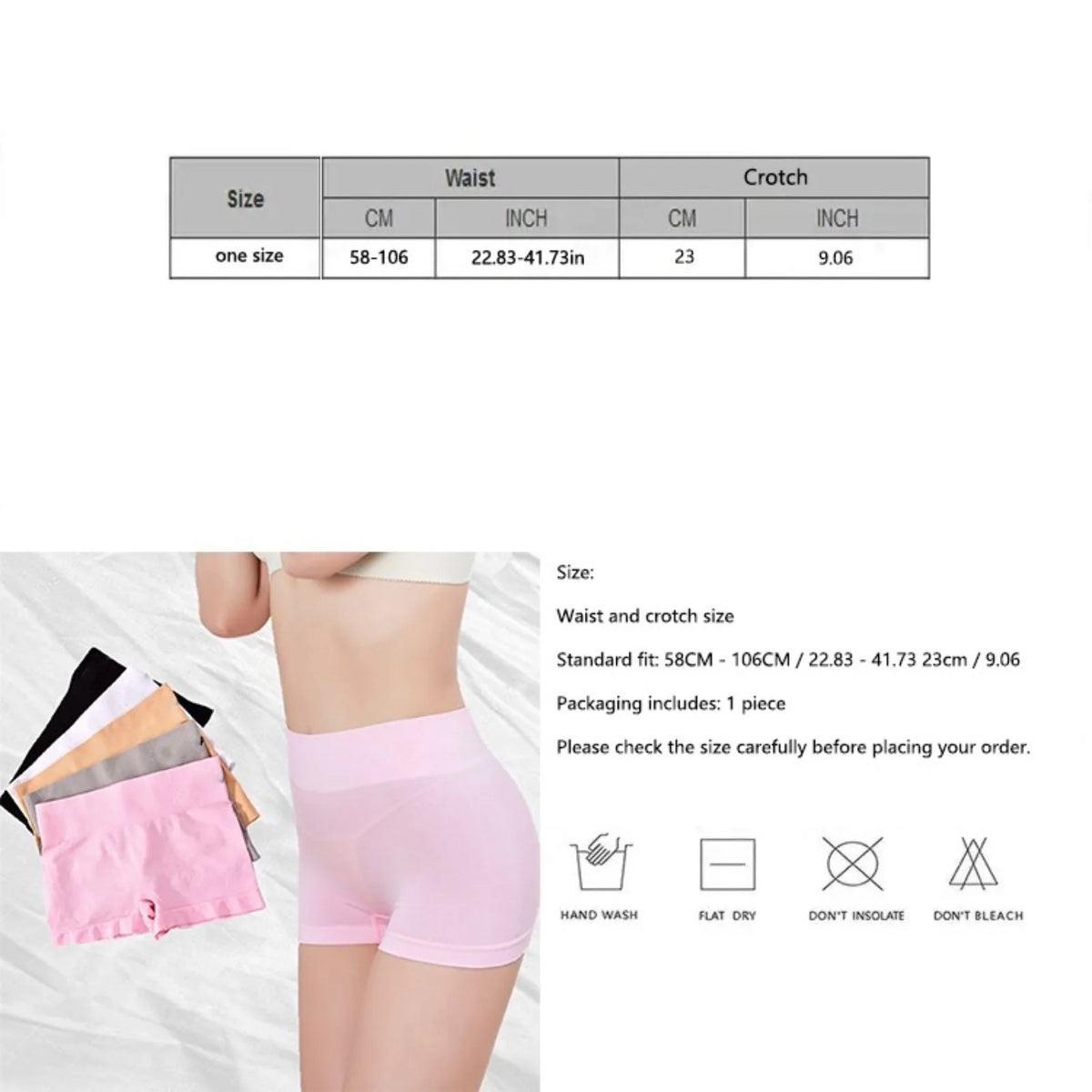 Women's Seamless Safety Shorts – Breathable Boxer Brief Underlayer
