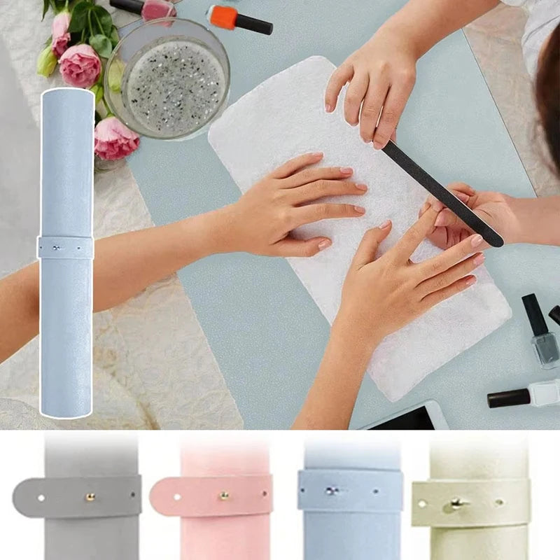 Foldable PU Leather Nail Art Mat & Armrest Hand Rest Cushion