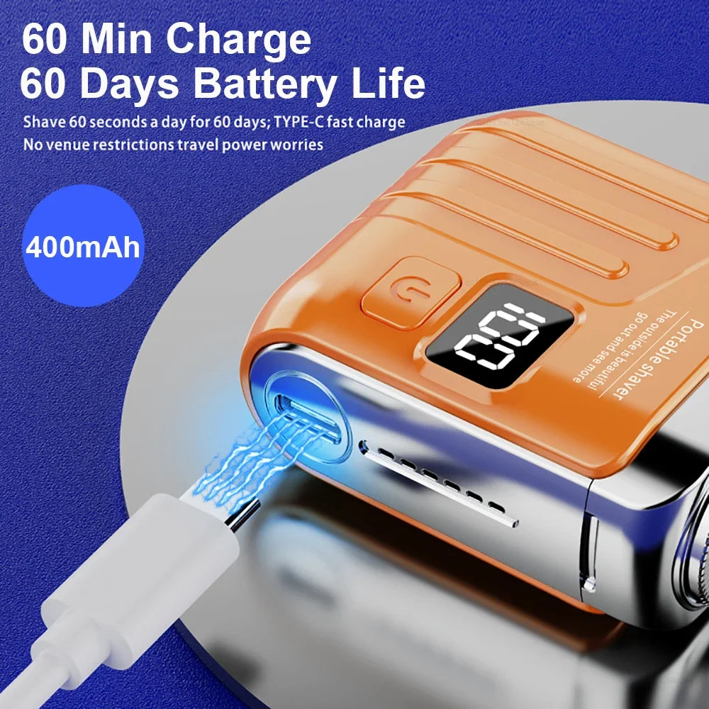 XMSJ Mini Rechargeable Dual-Head Electric Shaver – Waterproof