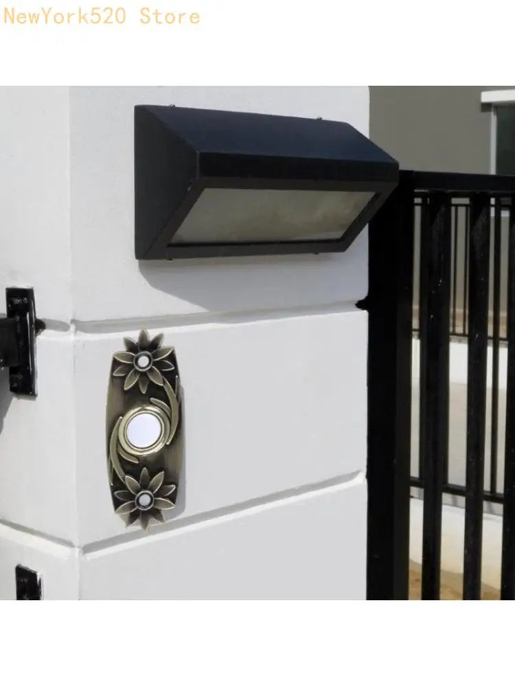 Lighted Brass Wired Doorbell Push Button with LED Indicator
