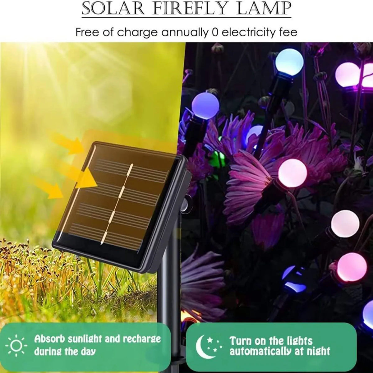 Solar Firework Stake Garden Lights – Waterproof Warm White LED