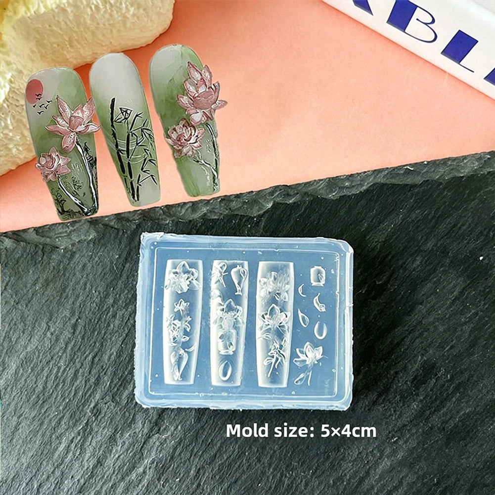 3D Seashell Flower Nail Art Silicone Mold – UV Resin & Gel