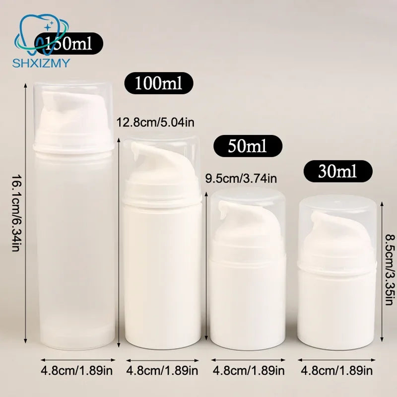 Refillable Travel Pump Bottles 30/50/100/150ML – Vacuum Dispenser