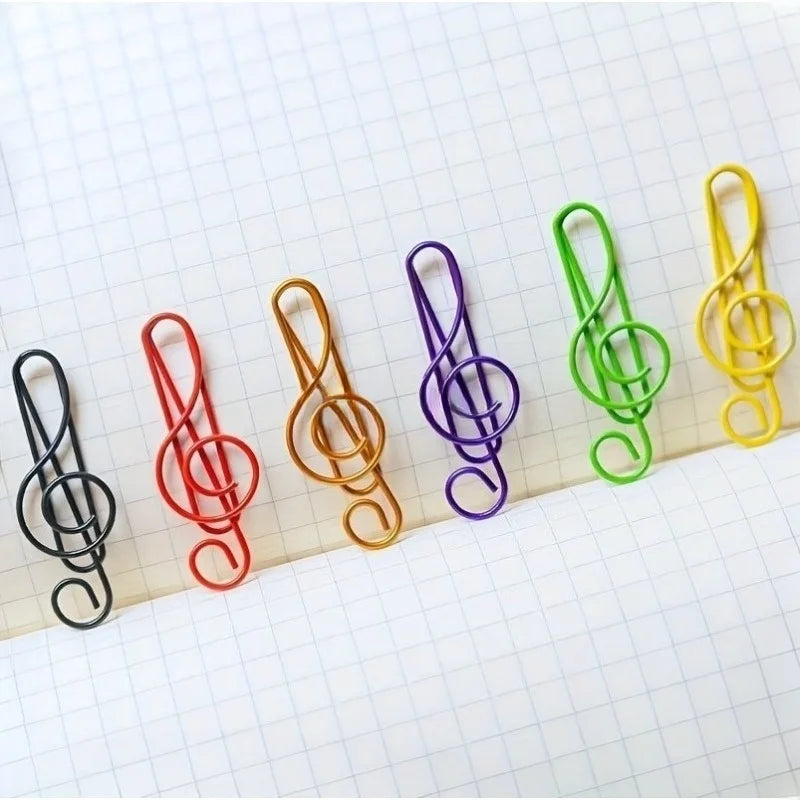 Music Note Paper Clips 10/20pcs – Colorful Bookmarks