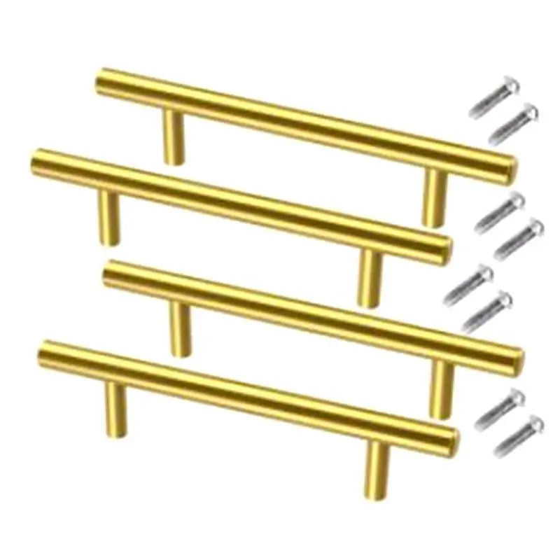 16-Pack Gold Stainless Steel Resin Tray Handles + Screws