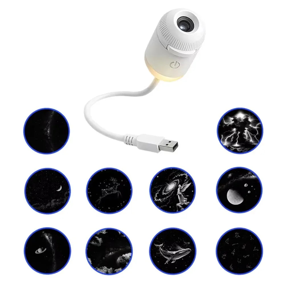 Galaxy Star Projector 360° Rotation USB Touch Control – VIBE