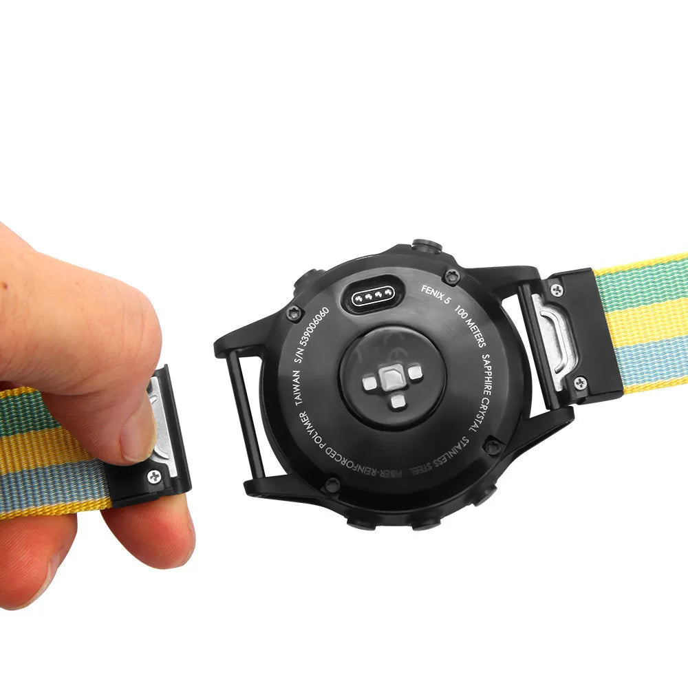 22mm Quick-Release Nylon Watch Band for Garmin Fenix