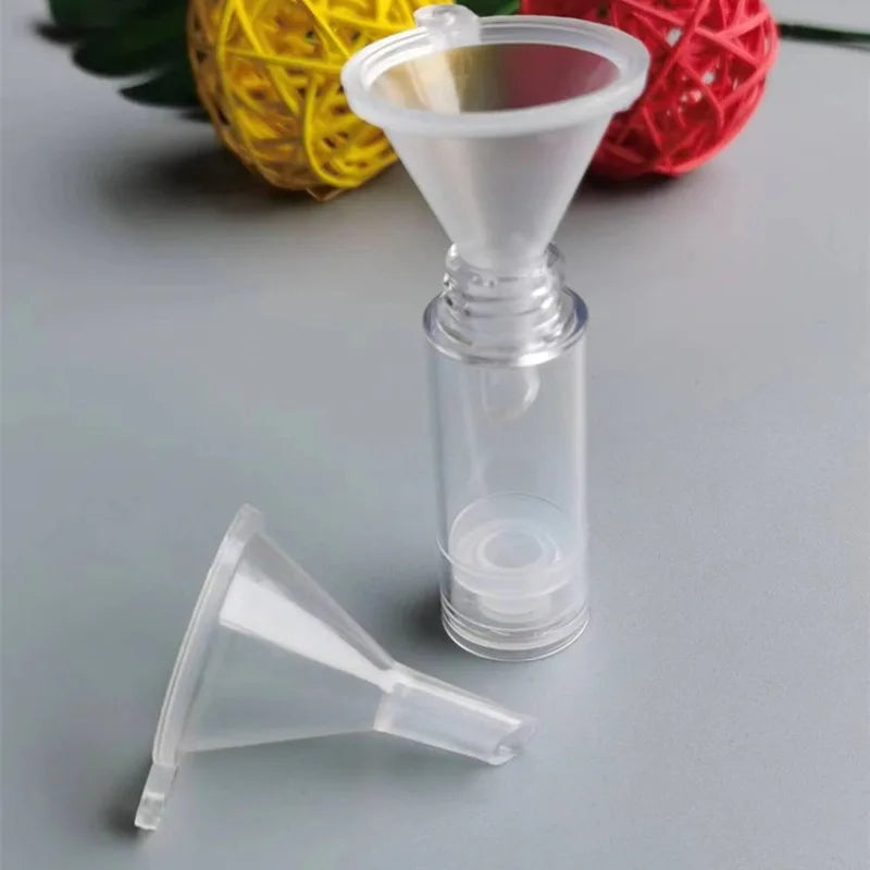3-Pack Mini Clear Plastic Funnels for Bottles, Perfume & Crafts
