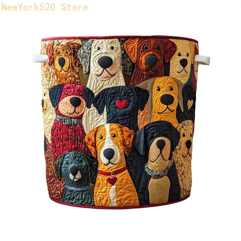 Quilted Fabric Laundry Hamper with Handles – Large Storage Basket