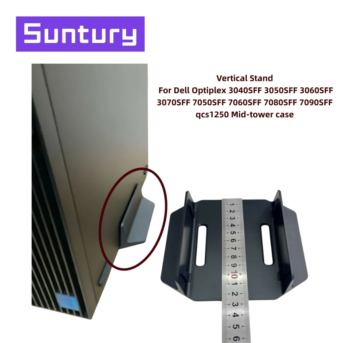 Vertical Stand for Dell OptiPlex 3040–7090 SFF | Tool-Free Setup