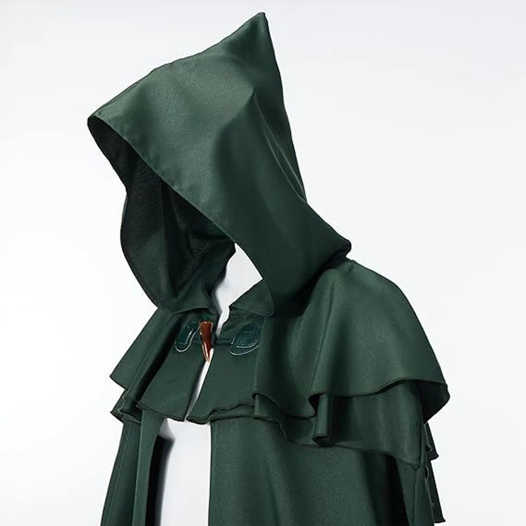 Medieval Hooded Cloak Cape | Men's Gothic Cosplay Costume Coat