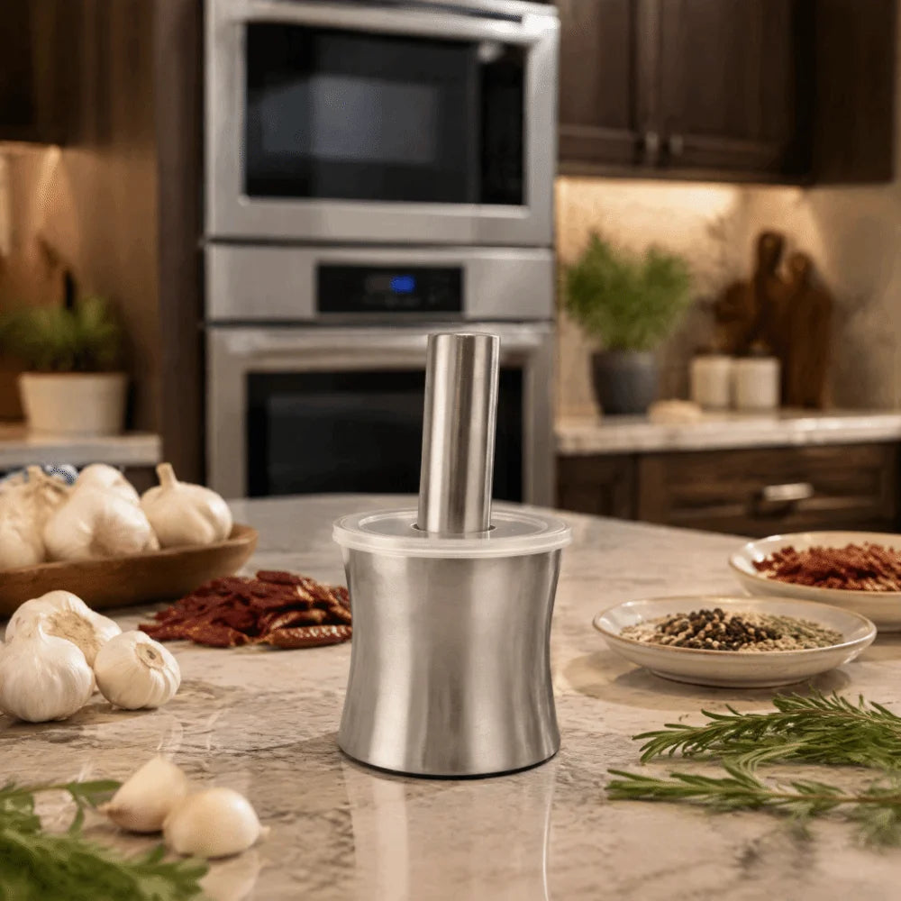Stainless Steel Mortar & Pestle Set – Non-Slip, Dishwasher Safe