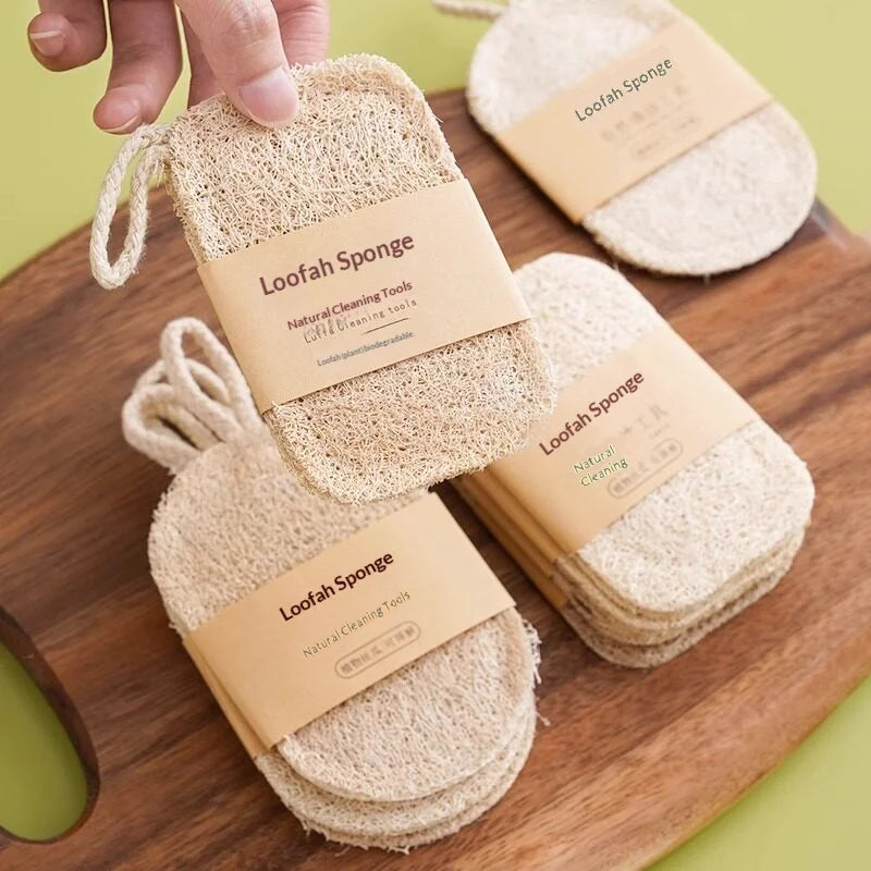 Thickened Loofah Kitchen Scrubber – Eco-Friendly Dish Sponge