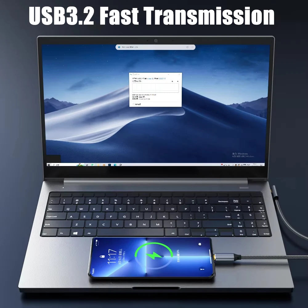 100W USB-C Gen2 Cable 10Gbps 4K@60Hz 5A Fast Charging Type-C