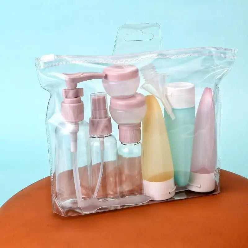 Refillable Travel Bottle Set – Spray, Lotion & Shampoo