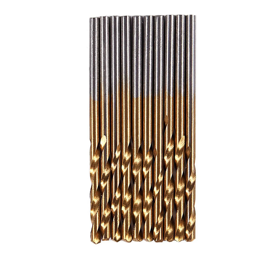 100-Pc Titanium Coated HSS Twist Drill Bit Set 1–3mm