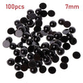 100Pcs Black Plastic Safety Eyes 3–12mm for Dolls & Puppets