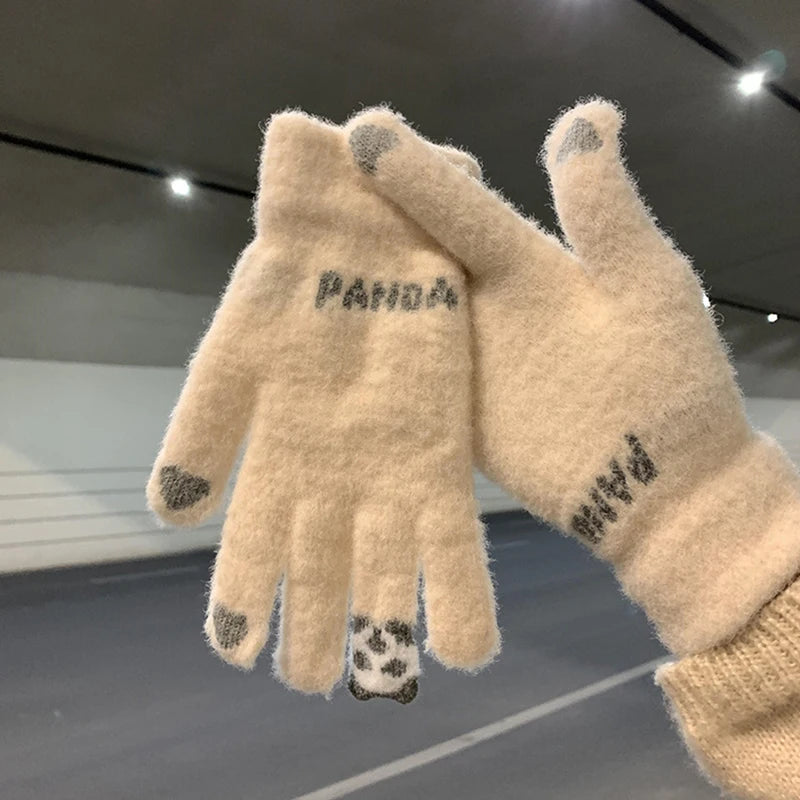 Women's Winter Touch Screen Knit Gloves – Warm Stretch Full Finger