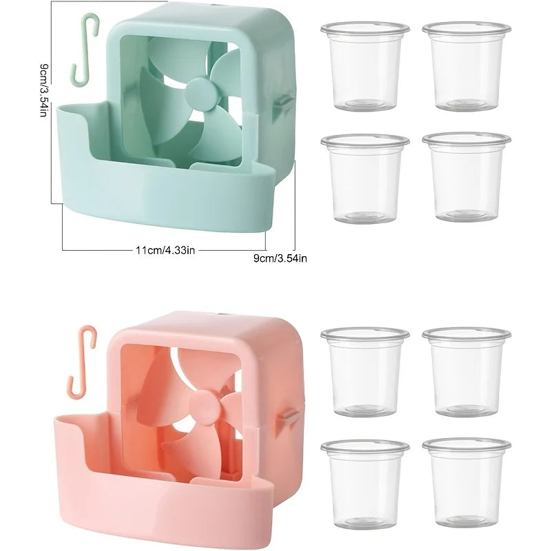 Portable Ice Mist Fan Cooler – Hook Mount, No Battery Needed