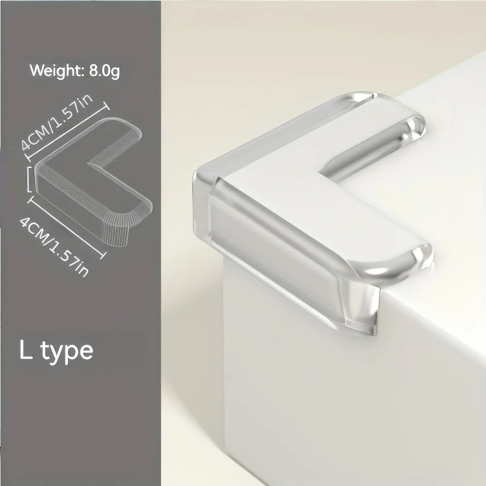 Transparent Silicone Corner Protectors – Edge Guards 4/8/12pc