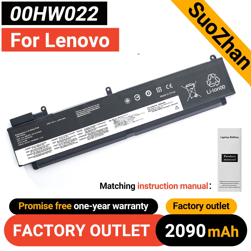 SUOZHAN 24Wh Battery for Lenovo ThinkPad T460s T470s 00HW022