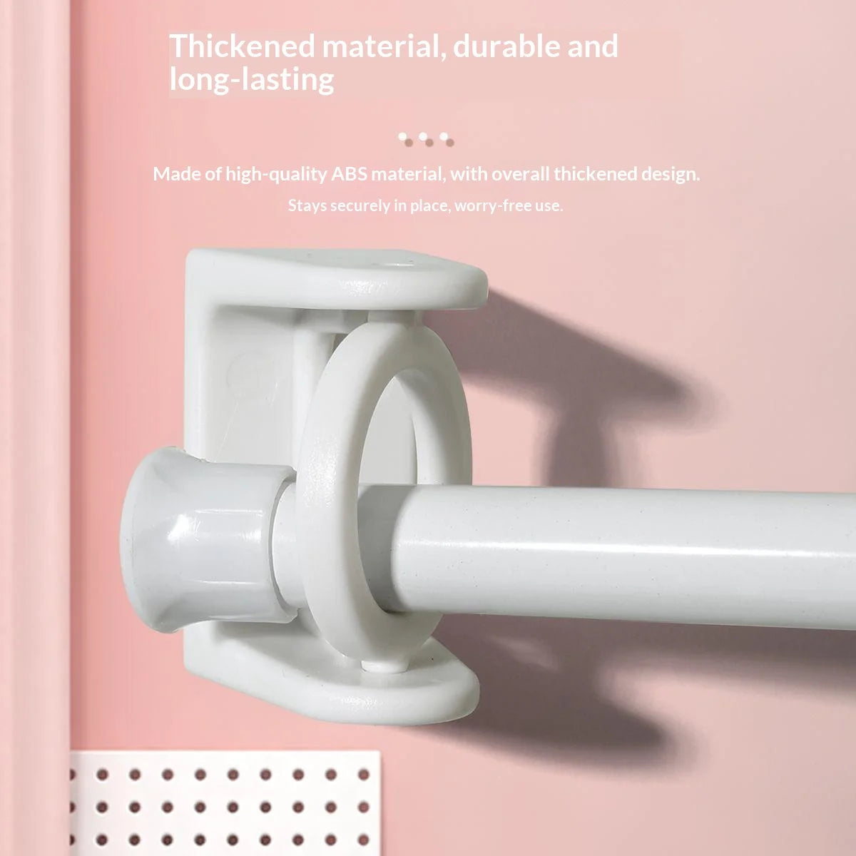 Punch-Free Self-Adhesive Curtain Rod Bracket 360° Swivel