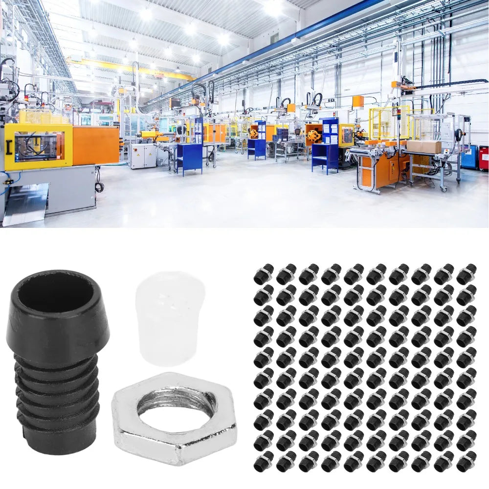 100PCS 3mm LED Holders Black Plastic Panel Mount Clips
