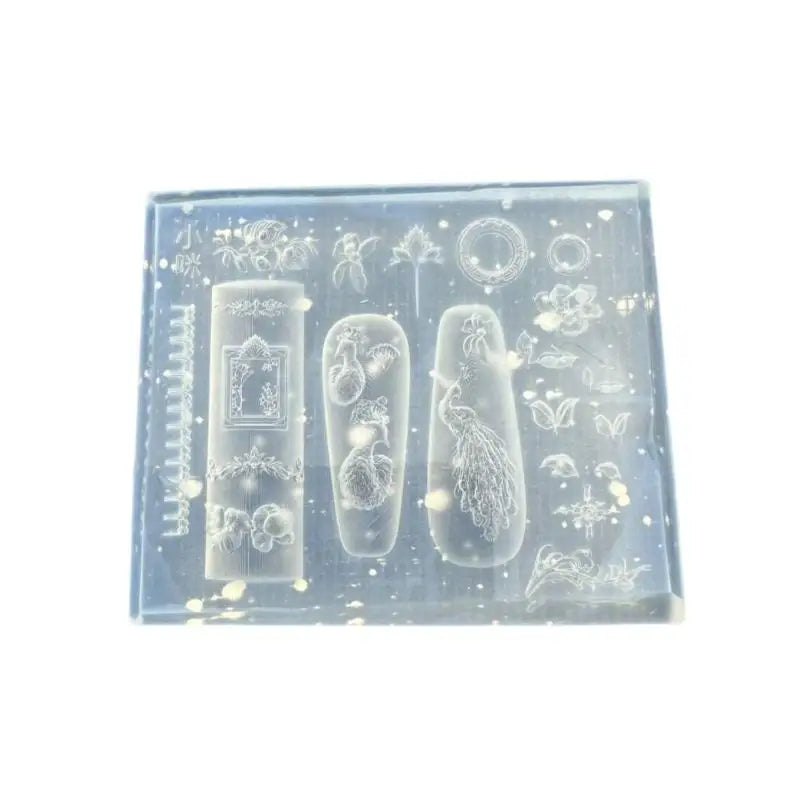 3D Silicone Nail Art Mold – Snake & Rose DIY Template