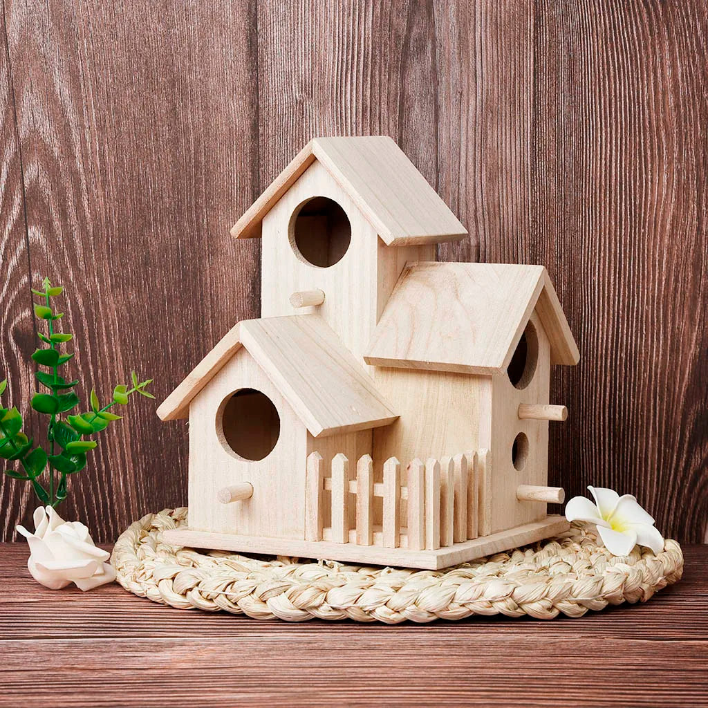 Wooden Hanging Birdhouse – Outdoor Garden Bird Nest Box